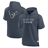 Men's Fanatics Navy Houston Texans Elements Future Ground Lettering Short Sleeve Pullover Hoodie