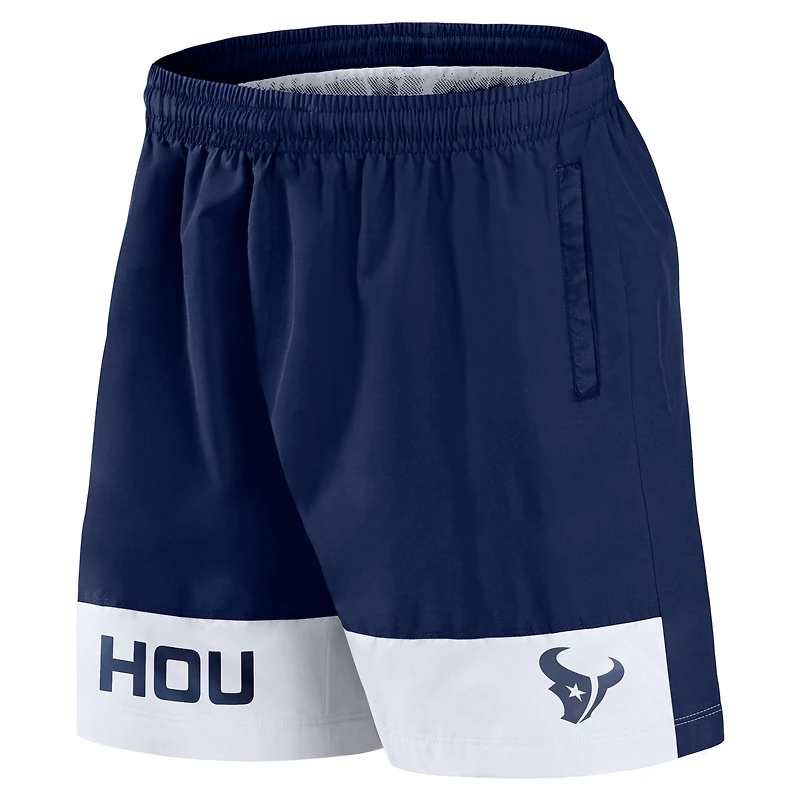 Short Fanatics bleu marine pour homme Houston Texans Elements