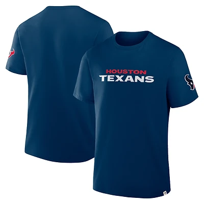 T-shirt classique héritage des Houston Texans de la collection Fanatics pour homme, bleu marine