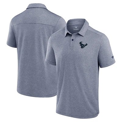 Polo technique Fanatics bleu marine pour homme des Houston Texans