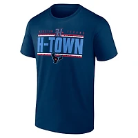 T-shirt à rayures H-Town des Houston Texans pour homme Fanatics bleu marine