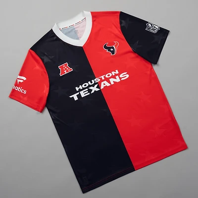 Men's Fanatics Navy Houston Texans NFL Football x V-Neck Fan Top