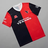 Men's Fanatics Navy Houston Texans NFL Football x V-Neck Fan Top