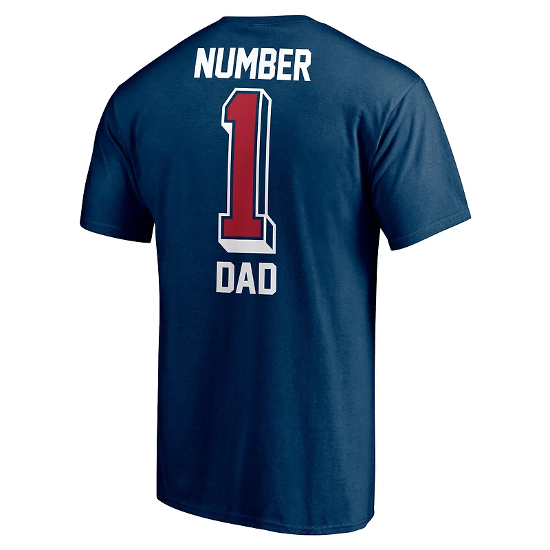 Men's Fanatics Navy Houston Texans #1 Dad T-Shirt