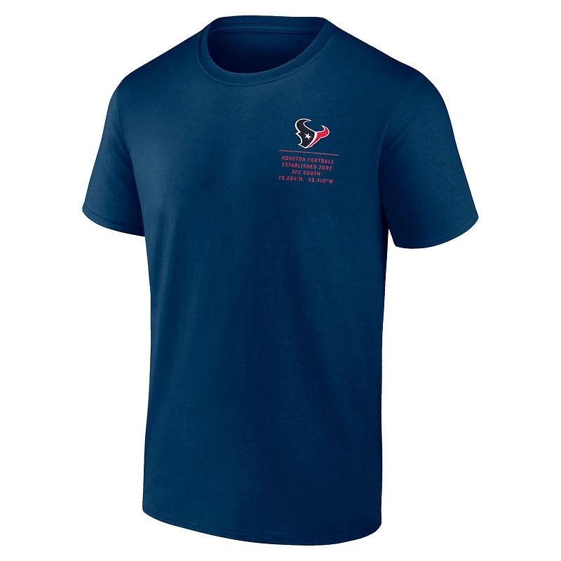 T-shirt Fanatics Navy Houston Texans Repeat Stats pour hommes