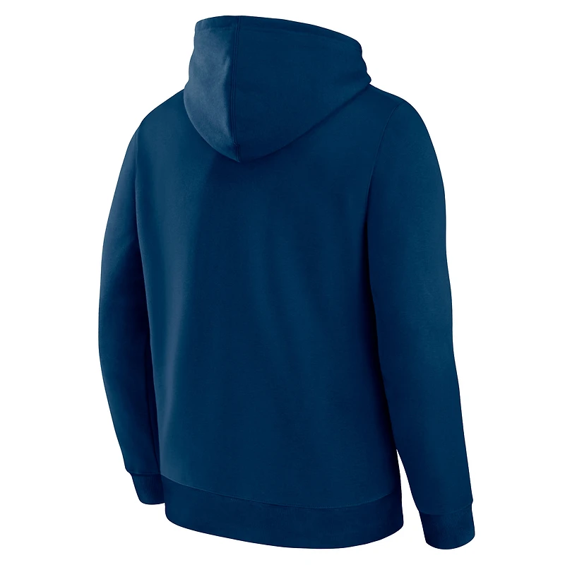 Men's Fanatics Navy Houston Texans Right Tackle Legacy Pullover Hoodie