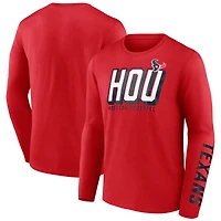 Men's Fanatics  Red Houston Texans Long Sleeve T-Shirt
