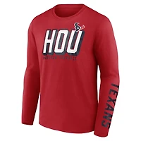 Men's Fanatics  Red Houston Texans Long Sleeve T-Shirt