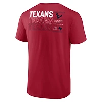 T-shirt Fanatics Red Houston Texans Repeat Stats pour hommes