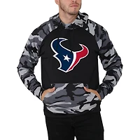 FOCO Houston Texans Raglan noir/camouflage pour homme - Chandail à capuchon