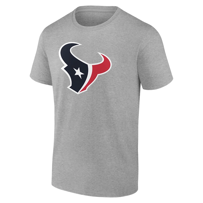 Men's Gray Houston Texans Team Authentic Personalized Name & Number T-Shirt