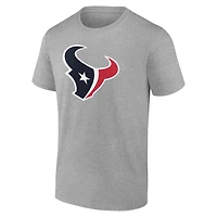 Men's Gray Houston Texans Team Authentic Personalized Name & Number T-Shirt