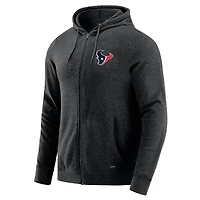 Sweat à capuche zippé tri-blend gris chiné foncé J. Palmer pour homme des Houston Texans Players Lounge