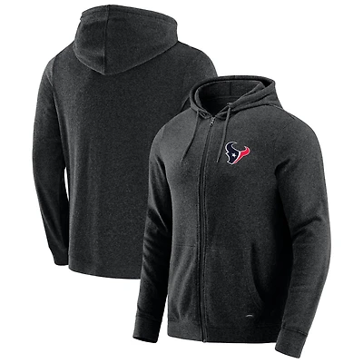 Men's J. Palmer Dark Heather Gray Houston Texans Players Lounge Tri-Blend Full-Zip Hoodie