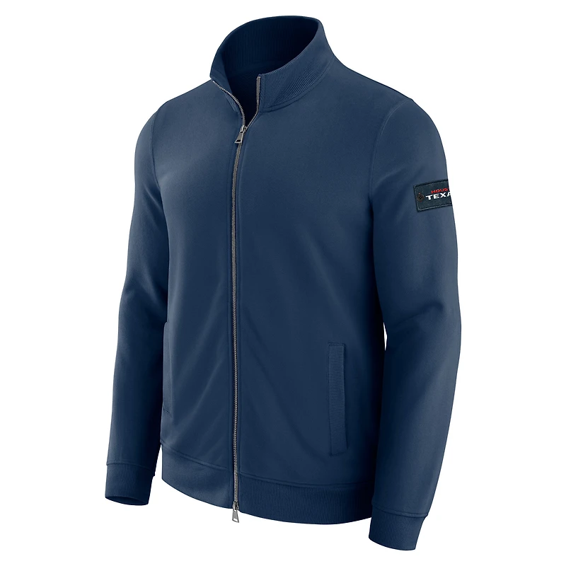 Sweat-shirt zippé bleu marine Houston Texans QB1 pour homme de J. Palmer