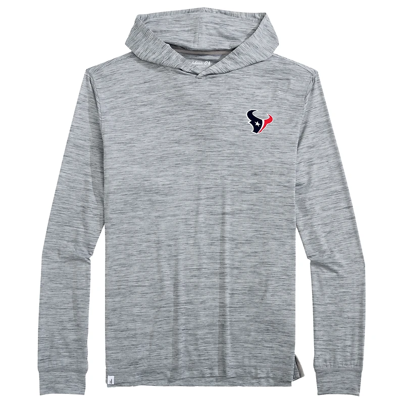 Men's johnnie-O  Heather Gray Houston Texans Talon Long Sleeve Hooded T-Shirt