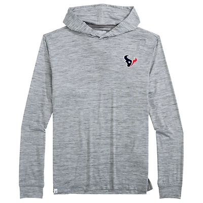 Men's johnnie-O Heather Gray Houston Texans Talon Long Sleeve Hooded T-Shirt