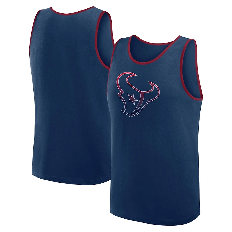 Débardeur bleu marine à logo athlétique pour homme des Houston Texans, succès inégalé