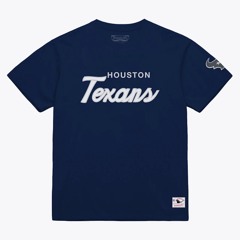T-shirt classique Mitchell & Ness bleu marine pour homme, entraîneur-chef des Houston Texans