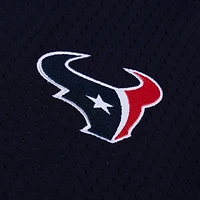 Maillot de mode Mitchell & Ness bleu marine pour homme, modèle Houston Texans Head Coach, en maille et à boutons.