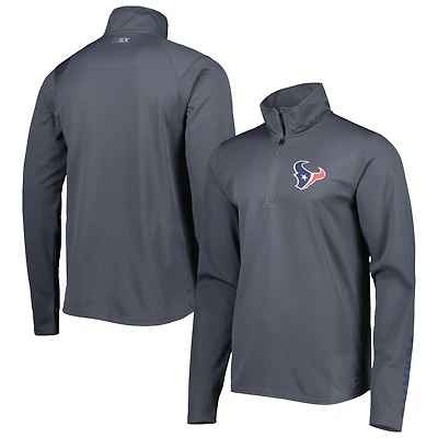 Men's MSX by Michael Strahan Charcoal Houston Texans Half-Zip Pullover