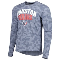 Men's MSX by Michael Strahan Navy Houston Texans Performance Camo Long Sleeve T-Shirt