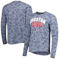 T-shirt à manches longues MSX by Michael Strahan pour homme, bleu marine, Houston Texans Performance Camo