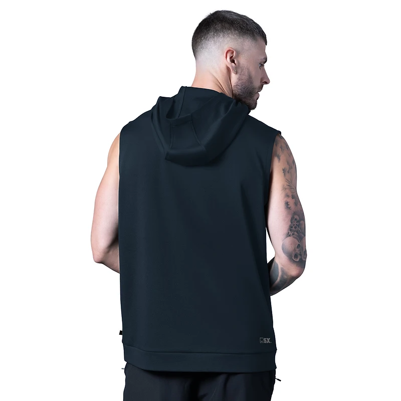 Sweat à capuche sans manches bleu marine MSX by Michael Strahan des Houston Texans Tri-Blend Rebound pour homme