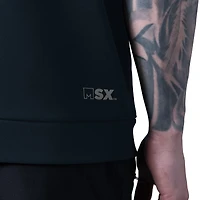 Sweat à capuche sans manches bleu marine MSX by Michael Strahan des Houston Texans Tri-Blend Rebound pour homme