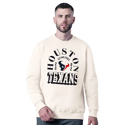 Men's MSX by Michael Strahan  White Houston Texans Whiteout Tri-Blend Sweatshirt