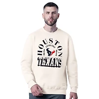 Men's MSX by Michael Strahan  White Houston Texans Whiteout Tri-Blend Sweatshirt