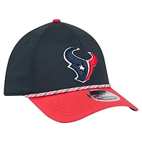 Men's  Navy/Red Houston Texans Rope M-Crown A-Frame 39THIRTY Flex Hat