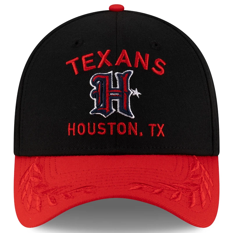 Men's New Era Black/Red Houston Texans 2025 NFL Draft 39THIRTY Flex Hat