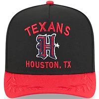 Casquette snapback New Era 9FIFTY noire/rouge pour homme, Houston Texans, draft NFL 2025