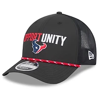 Men's New Era Black Houston Texans 2025 Inspire Change 9FORTY M-Crown Adjustable Hat