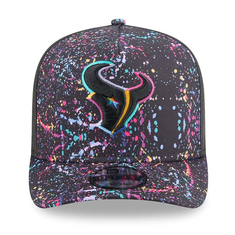 Casquette snapback 9FIFTY noire New Era Houston Texans 2025 NFL Crucial Catch pour homme