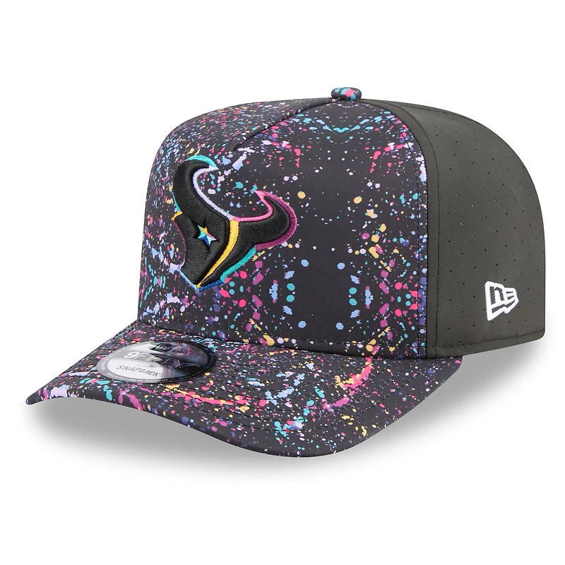 Casquette snapback 9FIFTY noire New Era Houston Texans 2025 NFL Crucial Catch pour homme