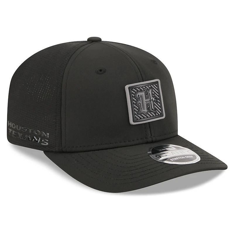 Casquette ajustable New Era noire pour homme, Houston Texans, camp d'entraînement NFL 2026, modèle 9SEVENTY