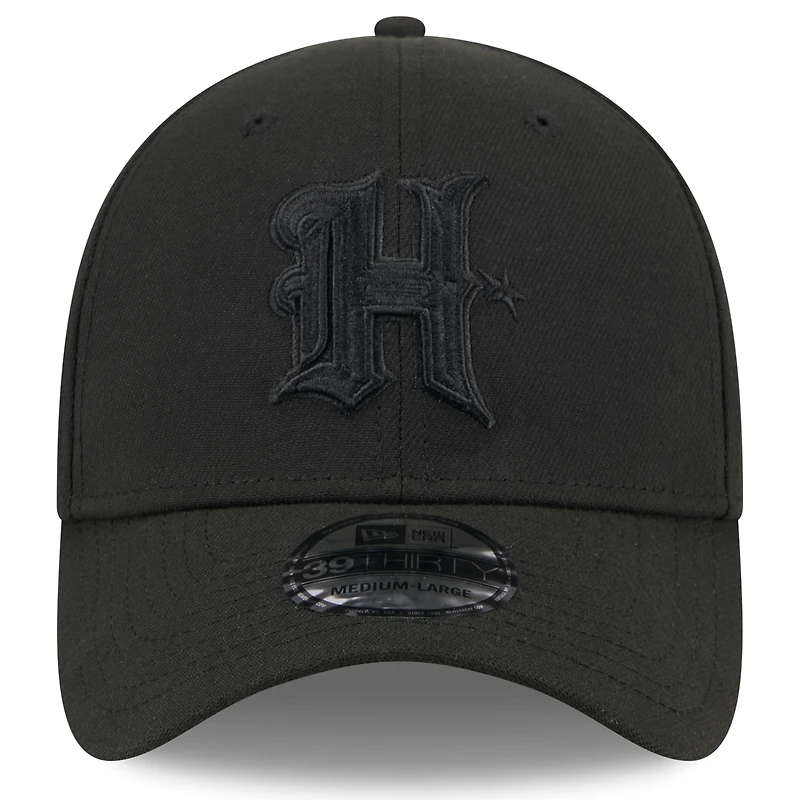 Men's New Era Black Houston Texans on 39THIRTY Flex Hat