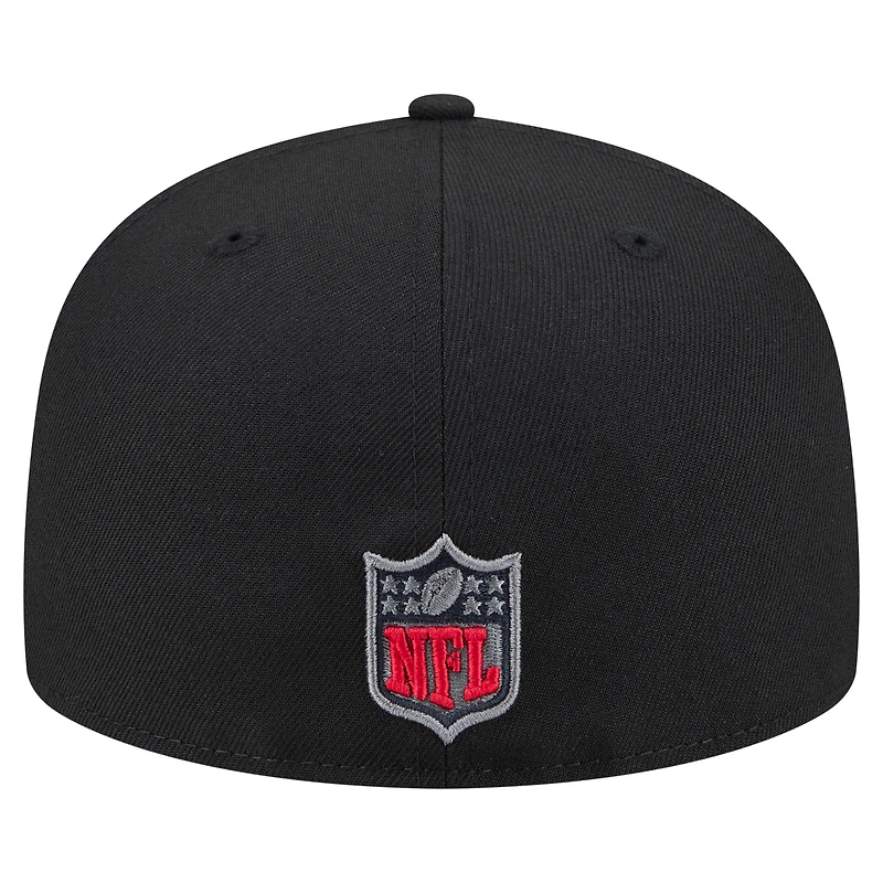 Men's New Era Black Houston Texans Color Pop 59FIFTY Fitted Hat