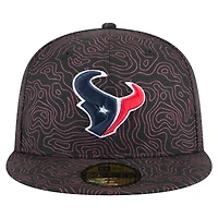 Casquette ajustée noire Houston Texans Geo 59FIFTY de New Era pour homme