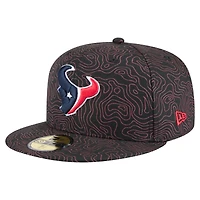 Casquette ajustée noire Houston Texans Geo 59FIFTY de New Era pour homme