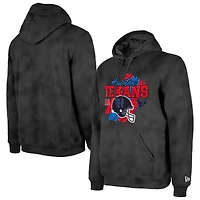 Sweat à capuche délavé aux enzymes Houston Texans Identity Helmet pour homme New Era noir