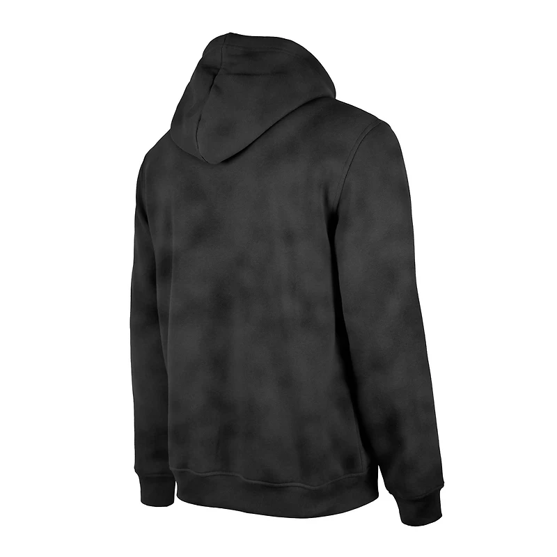 Men's New Era Black Houston Texans Identity Helmet Enzyme Washed Pullover Hoodie