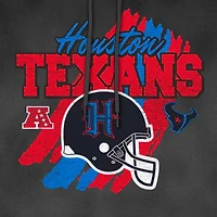 Sweat à capuche délavé aux enzymes Houston Texans Identity Helmet pour homme New Era noir