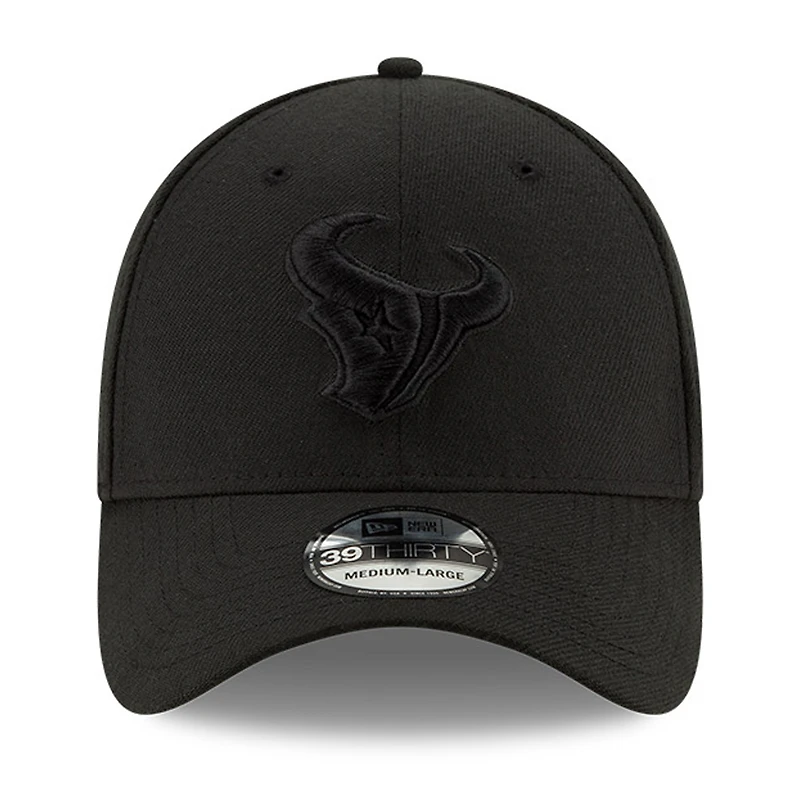 Men's New Era Black Houston Texans Logo 39THIRTY Flex Hat