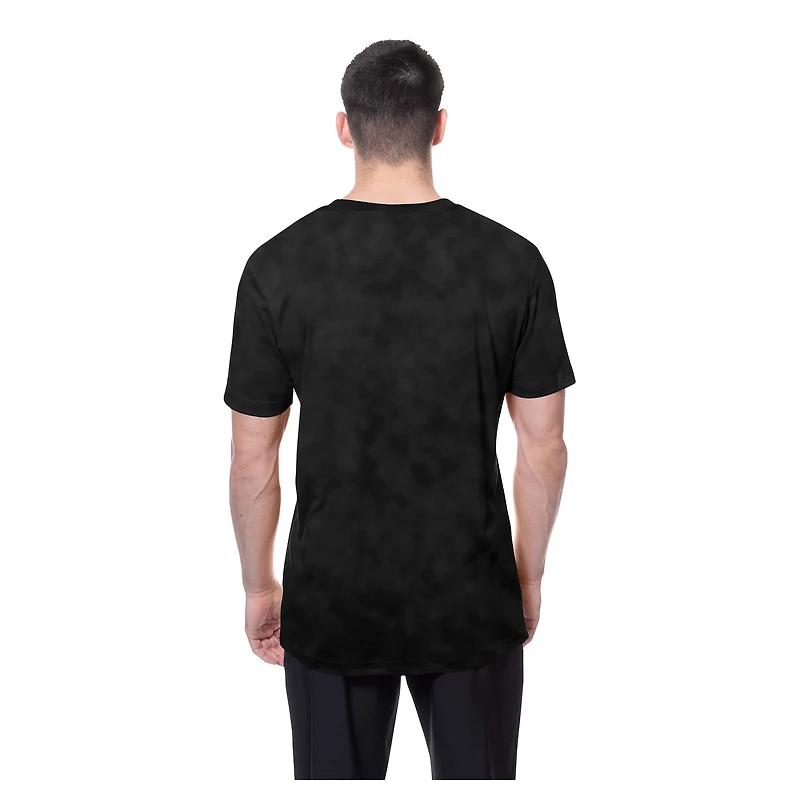 T-shirt délavé enzymatique noir avec logo des Houston Texans de New Era pour homme