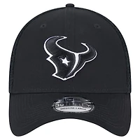 Casquette New Era noire Houston Texans Main Neo 39THIRTY Flex pour homme