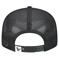Casquette à visière noire New Era 9FIFTY pour homme des Houston Texans