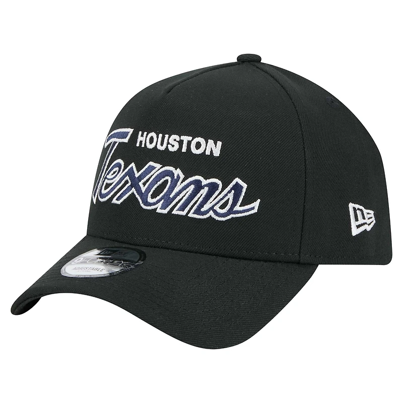 Men's New Era Black Houston Texans Smith 9FORTY Adjustable hat